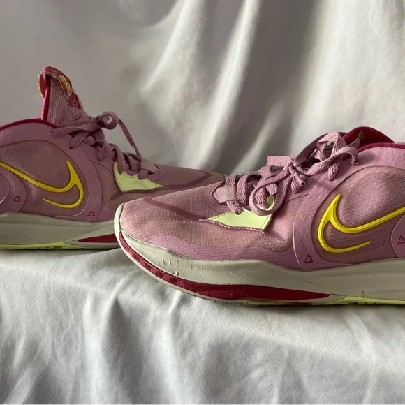 Nike Women's Pink and Yellow Athletic Shoes - Picture 3 of 4